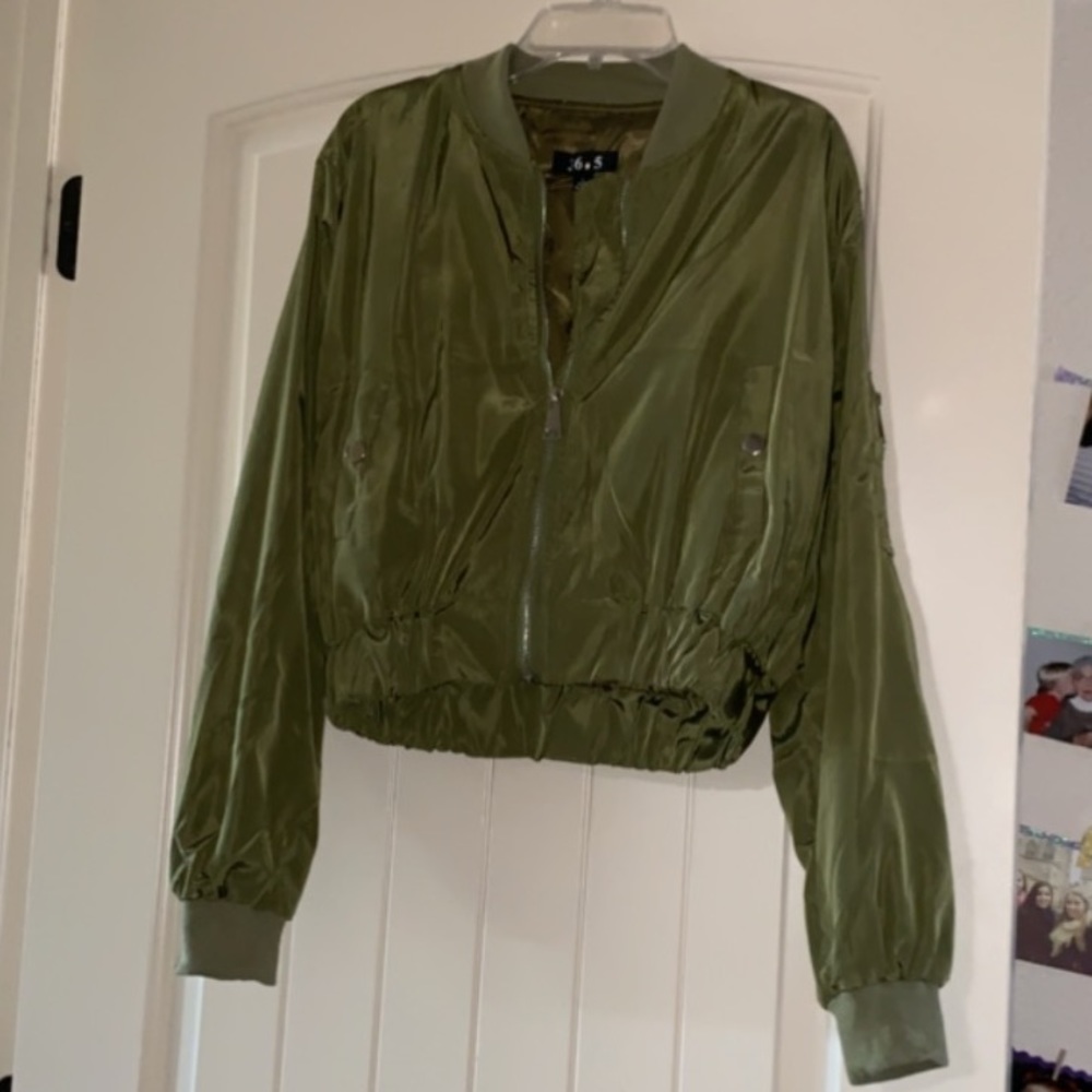 Olive Green Bomber Jacket
